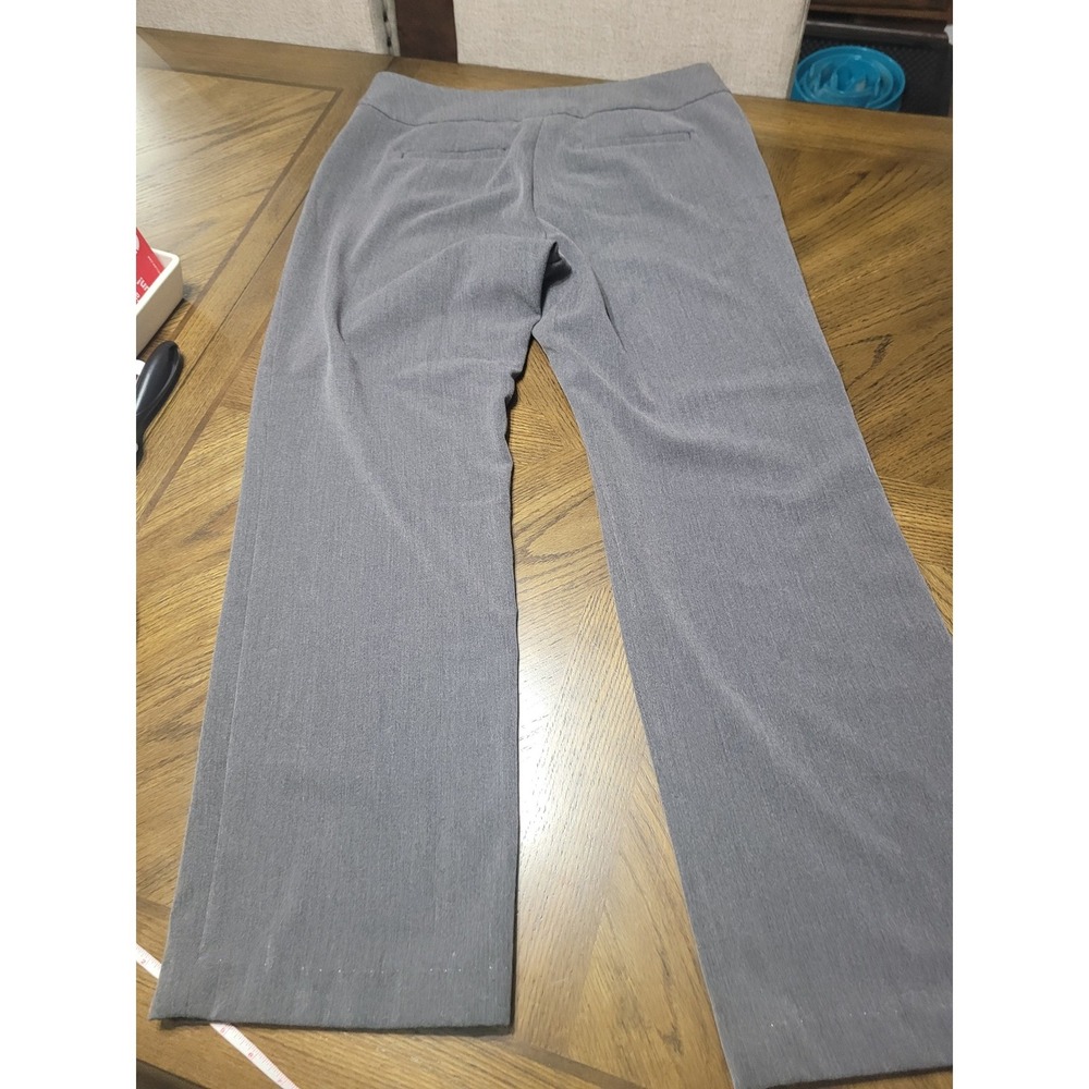 Gloria Vanderbilt Womens Gray Wide Leg Dress Pants Size 12 Career Trousers - Picture 3 of 9